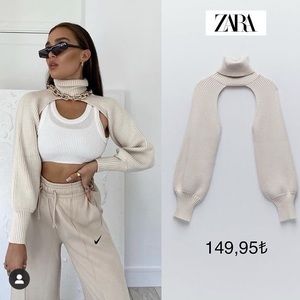 ZARA Turtleneck Sleeve Sweater